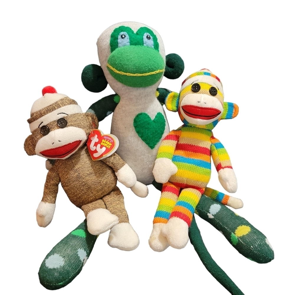 Sock Monkey Lot of 3